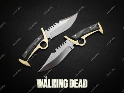 Cuchillo Walking Dead réplica Daryl Dixon Bowie cuchillo con protector de dedo de latón regalo Foto 1 de 4