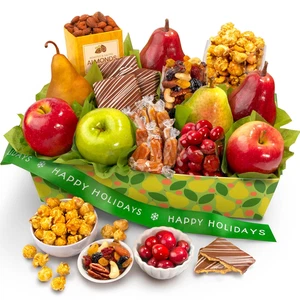 Happy Holidays Orchard Delight Obst und Gourmet Geschenkkorb - Bild 1 von 12