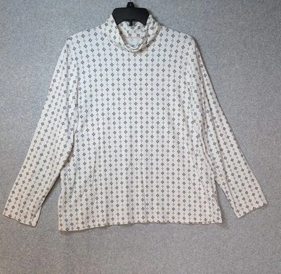 Susan Graver cuello alto para mujer XL estampado geométrico de diamantes suave cómodo elástico Foto 1 de 4