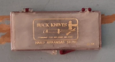 Cuchillos Buck Vintage Nº Piedra afiladora 130 dura Arkansas en caja Foto 1 de 2
