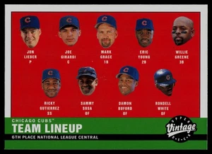2001 Upper Deck Vintage #219 Chicago Cubs Chicago Cubs - Picture 1 of 2