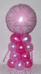 1ST COMMUNION FEMALE - GIRL - PARTY - FOIL BALLOON DISPLAY - TABLE CENTREPIECE - Picture 1 of 4