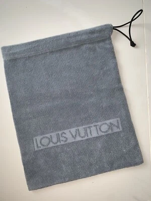 Rare LOUIS VUITTON Terry Cloth Tote Bag/ Accessory Bag/ Travel LIGHT BLUE GREY - Image 1 of 4