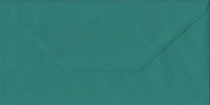 Teal Green 110mm x 220mm Gummed 135gsm Luxury DL Coloured Green Envelopes - Picture 1 of 1