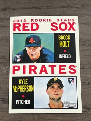 2013 Topps Heritage Rookie Stars Brock Holt Kyle McPherson #74 - Image 1 of 2