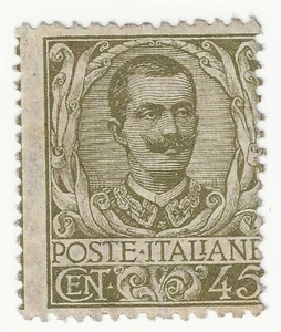 1901 Regno d'Italia - 45 cent. oliva serie Floreale MNH** - Foto 1 di 2