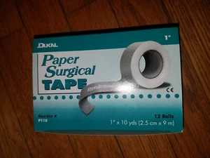 CINTA QUIRÚRGICA PAPEL HIPOALERGÉNICO DUKAL P110 1" X 10 yardas - 2 CAJA CADA 12 ROLLOS - Imagen 1 de 3