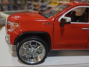 MOTORMAX 1/24 SCALE CHROME WHEELS WITH TIRES FOR 2019 GMC SIERRA SLT - Picture 1 of 10