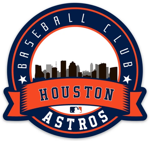 Houston Astros City Scape Name Logo Type Baseball Club Die-cut MAGNET Cover