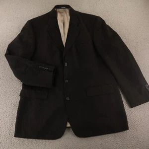 Giacca Hopsack Vintage XL XLT Nero Lino Poliestere Blazer Cappotto Sportivo 46L - Foto 1 di 15