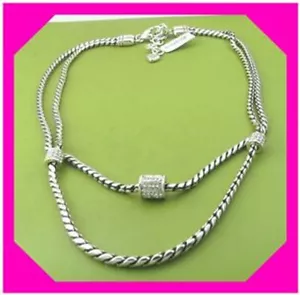 BRIGHTON MERIDIAN EQUINOX DOUBLE Chain Silver NECKLACE NWtag $118 50% OFF - Picture 1 of 3