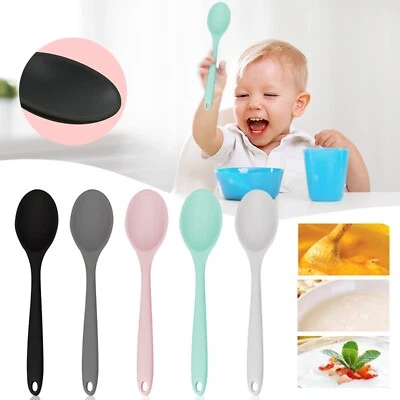 Silicone Feeding Spoons for First Stage Baby and Infant Utensil Feeding Supplies - Image 1 of 4