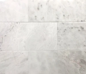 Blanco glaciar 6x12 pulido mármol biselado piso pared salpicadero cocina - Imagen 1 de 4