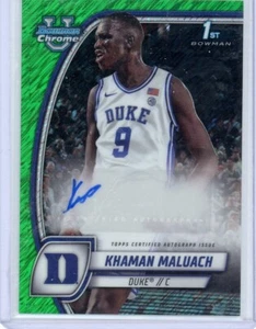 2024-25 Bowman U Chrome Khaman Maluach Bowman 1st Green Shimmer Auto - Picture 1 of 2