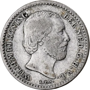 [#376590] Netherlands, William III, 10 Cents, 1889, Silver, VF, KM:80 - Picture 1 of 2