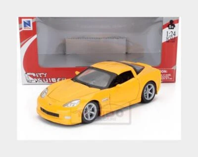 1:24 NEWRAY Chevrolet Corvette C6 Grand Sport Coupe 2007 Yellow NY71913iY MMC - Image 1 of 2