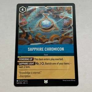 Sapphire Chromicon 168/204 Disney Lorcana Shimmering Skies Uncommon Cold Foil NM - Picture 1 of 2
