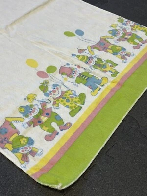 Payaso Vintage Colores Pasteles con Globos Manta Receptora 26x34 Foto 1 de 4