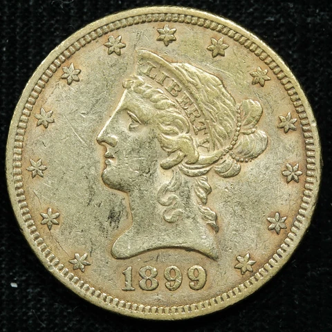 1899 (Philadelphia) $10 Liberty Head US Gold Eagle Coin Cover