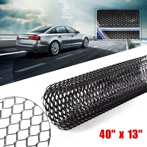 Aluminum Mesh Grill Cover Car Front Bumper Hood Vent Grille Net Black 40"x13" - Bild 1 von 12