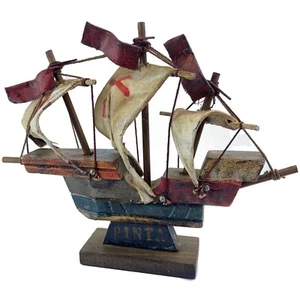 Mayflower Pinta Pilgrim Ship Boat Remake Miniature Small Replica Made in Japan - Picture 1 of 9