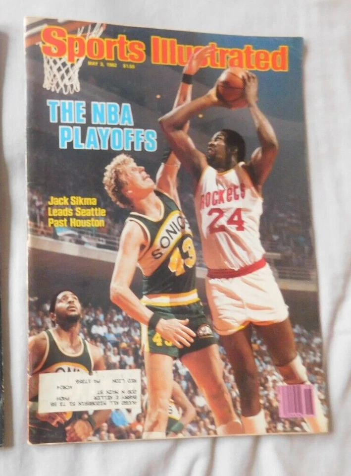 Moses Malone Houston Rockets 3 de mayo de 1982 Sports Illustrated en muy buena condición Foto 1 de 1