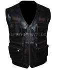 Jurassic World Chris Pratt Owen Cosplay Moto Biker Safari Style Leather Vest