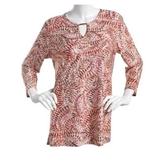 Emily Daniels Metalic Foil Bar Neck Knit Top LARGE (2001) - Picture 1 of 8