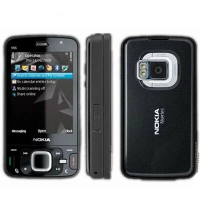 Original Nokia N96 Unlocked SmartPhone Dual Slider 3G Wifi 16GB 5MP GPS Black - Image 1 of 4