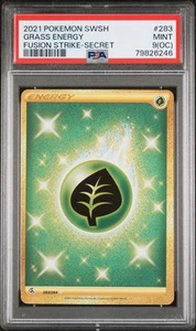 PSA 9(OC) 2021 Pokémon SWSH Grass Energy Fusion Strike - Secret #283 Mint POP 1 - Picture 1 of 2