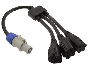CablesOnline, 3-Wege 16 Zoll 14AWG Bühnenbeleuchtung Leuchte grau Power-Out Con... - Bild 1 von 3