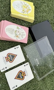 Vintage Hoyle Double Deck Playing Cards Floral Bridge Set USA Plastic Coated - Picture 1 of 4