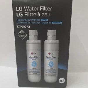 LG LT1000P2 Refrigerator Water Filter 2-Pack – 1 Sealed + 1 Open Box - Picture 1 of 6