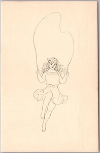 Prague SOKOL Turners Poster Art Postcard Girl Jumping Rope - Artist-Signed - Picture 1 of 2