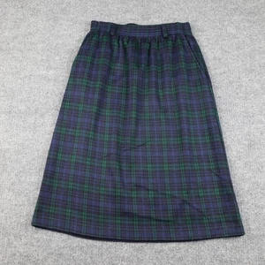 Gonna vintage Cricket Lane donna 10 blu verde a quadri tartan made in USA midi - Foto 1 di 12