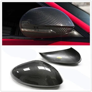 Für 2016 Alfa Romeo Giulia Quadrifoglio Kohlefaser Rückspiegel Abdeckung Schwarz - Picture 1 of 6