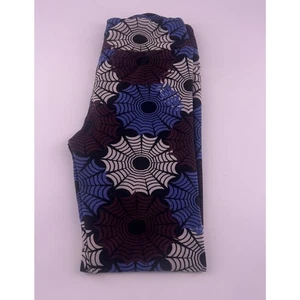 Lularoe Leggings Damen Einheitsgröße Large schwarz lila blau Halloween Spinnen - Bild 1 von 7
