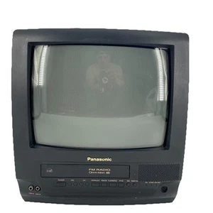 Panasonic 13" CRT TV VCR Combo PV-C1322 Retro Gaming No Remote Tested Works - Picture 1 of 9