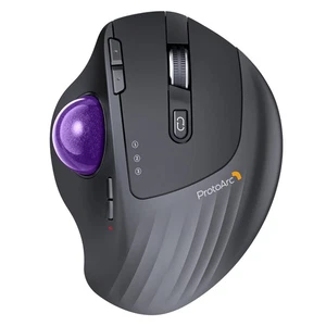 Wireless Trackball Mouse, EM01 NL Ergonomic Bluetooth Rollerball Thumb Rechar... - Picture 1 of 7