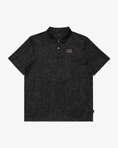 MALBON WILD LIFE Men's Performance Polo Shirt - BLK - Small - NWT - LAST ONE - Picture 1 of 2
