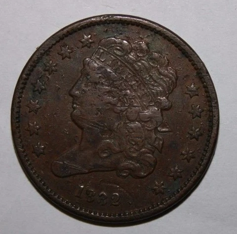 1832 US Half Cent V32 Cover