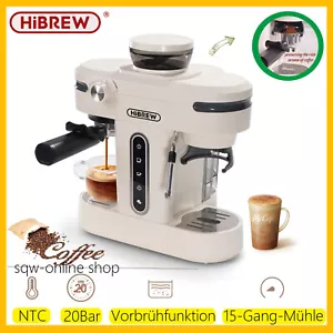 HiBREW H14 Espressomaschine Siebträgermaschine 20Bar mit integriertem Mahlwerk - Bild 1 von 9