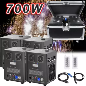 4PCS Cold Spark Machine 700W Sparkler Fountain for Wedding Events w/Flight case - Picture 1 of 14