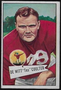 1952 Bowman Large #71 DeWitt "Tex" Coulter NY Giants Excellent!
