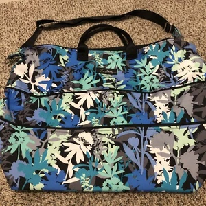 Vera Bradley Tasche/Beuteltasche Camouflage Blumenmuster ~ Reise, Business, Laptop ~ blau, türkis ~ Neu ohne Etikett! - Bild 1 von 9