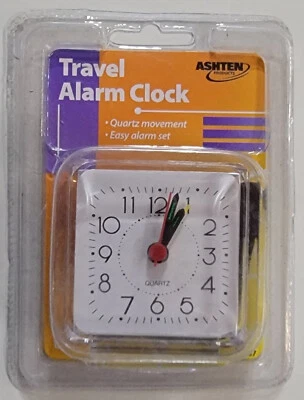 Ashten Products Travel Alarm Clock Quartz Movement 12-Hour Display 30067 - Image 1 of 4