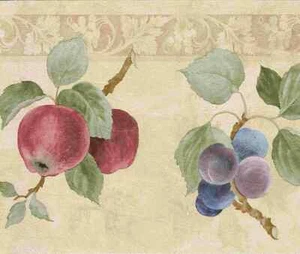 APPLE CHERRY PLUM & PEAR WALLPAPER BORDER - 22558 - Picture 1 of 2