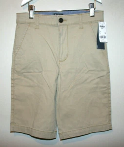 NEW Boys Oshkosh Khaki Flat Front Bermuda Chino Shorts Stretch Size 10 NWT - Picture 1 of 3