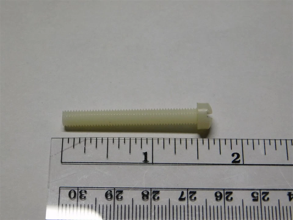 Micro Plastics 011032F150 10-32 x 1.5" Fillister Slotted Nylon Machine Screws - Image 1 of 1