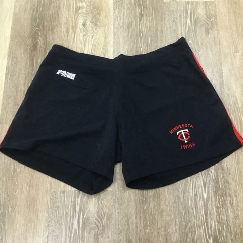 MAJOR LEAGUE FITNESS Stretch Blue MINNESOTA TWINS MLB Shorts Women's Size Large Cover
